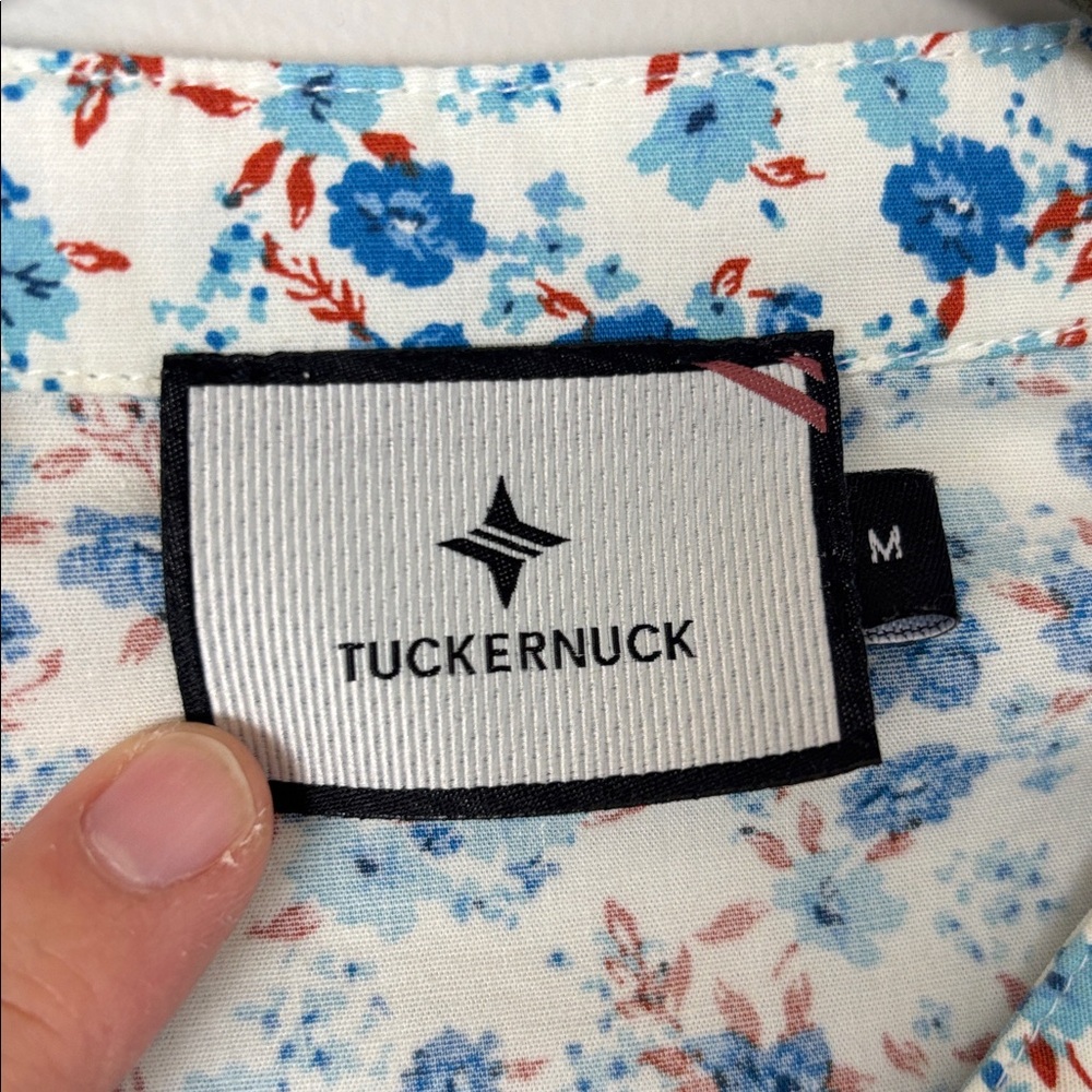 Tuckernuck Blue Floral Button Up Dress - Size M - Picture 4 of 9
